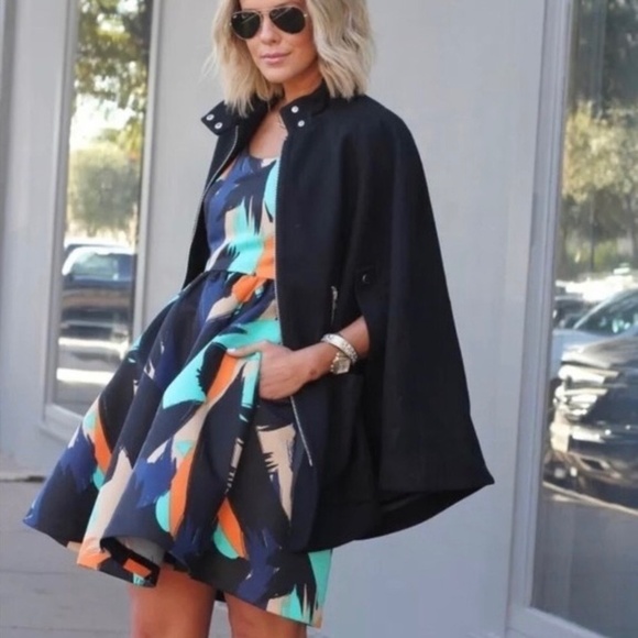 Anthropologie MOULINETTE SOEURS Pinion Abstract Brushstroke Fit N’ Flare Dress 4 - Picture 1 of 16